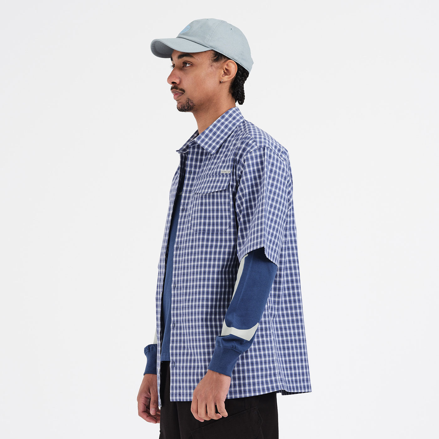 Base SS Shirt (Blue Check)