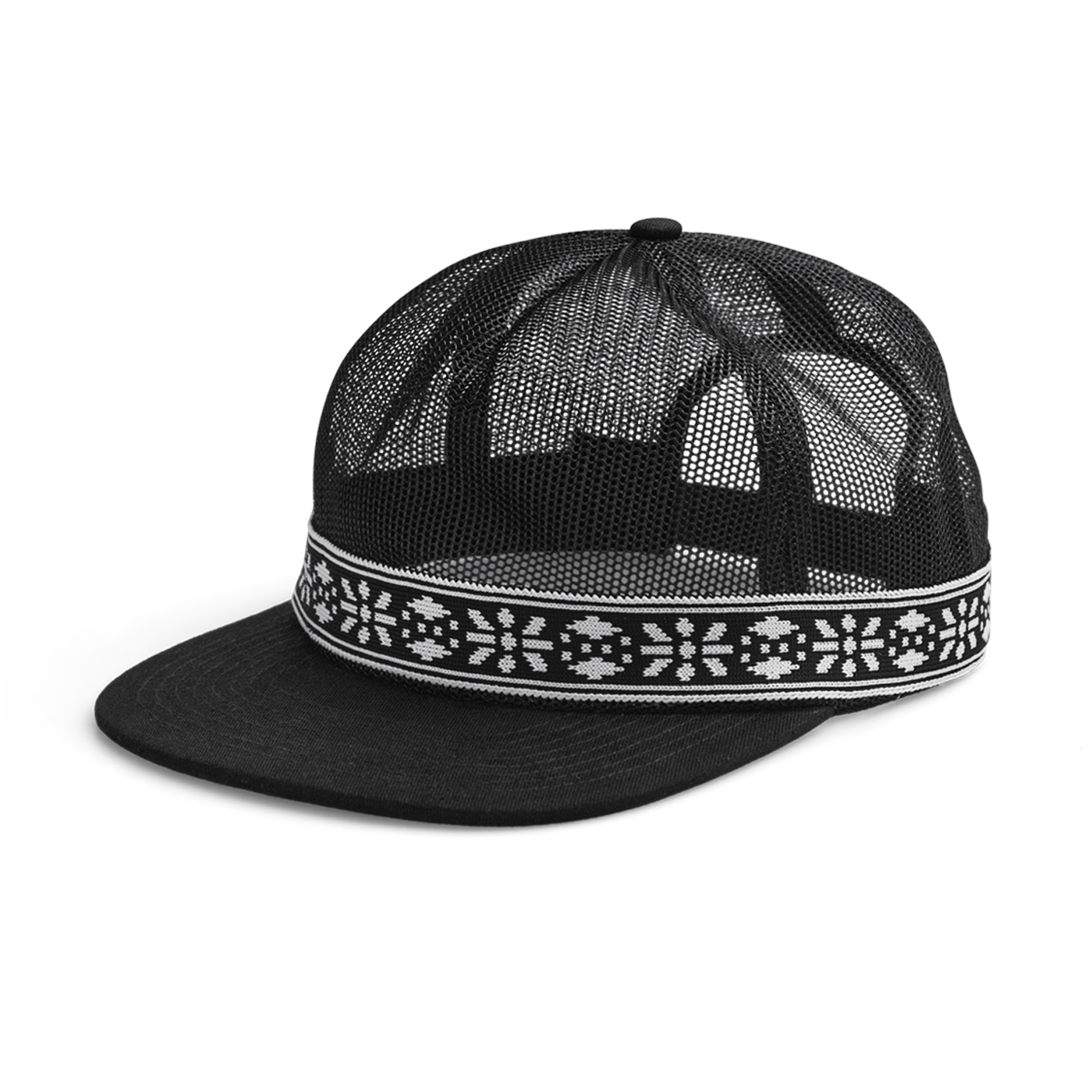 Webbed Full-Mesh Hat (Black)